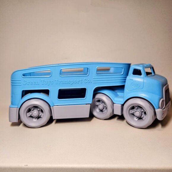 GREEN TOYS Blue Car Transporter Carrier 100% Recycled Plastic Pretend Preschool - Picture 8 of 13